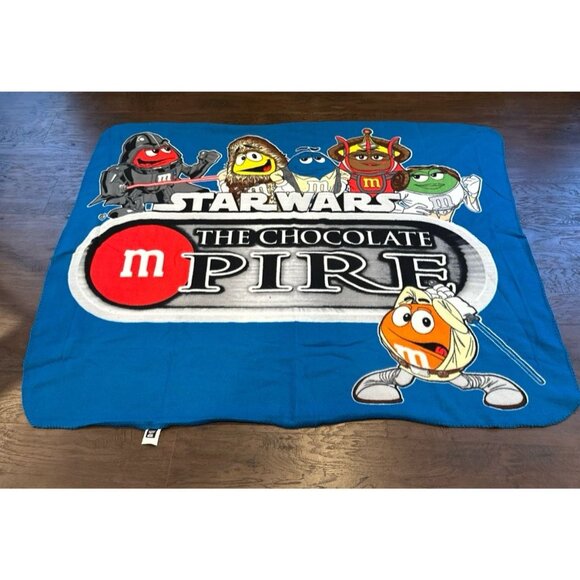 M & M Star Wars The Chocolate-MPire 60” X 50” Multicolor Fleece Throw Blanket - Picture 1 of 2